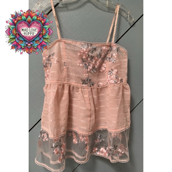 POL Floral Embroidered Sleeveless Babydoll Top - Picture 8 of 11